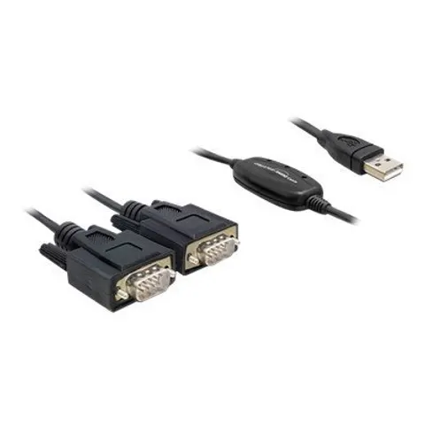 DELOCK USB Kabel A -> 2x D-Sub9 St/St 1.40m – Bild 1