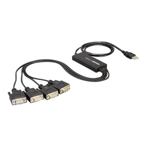 DELOCK USB Kabel A -> 4x D-Sub9 St/St 1.40m – Bild 1