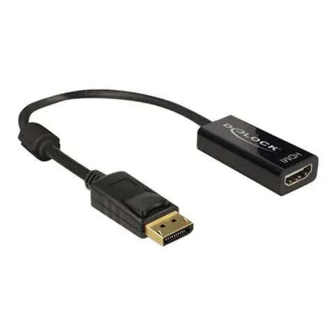 DELOCK Adapterkabel DP 1.2 Stecker HDMI – Schwarz – Bild 1