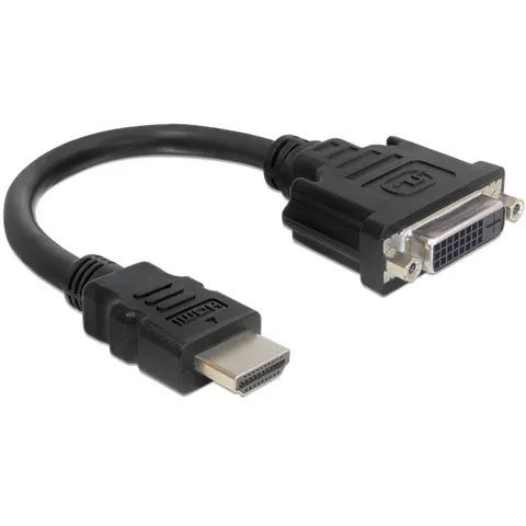 DeLOCK Adapter HDMI zu DVI 20cm – Schwarz – Bild 1