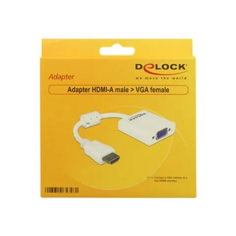 DeLOCK Adapter High Speed HDMI zu VGA weiß – Bild 1