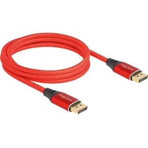 DELOCK DisplayPort Kabel 16K 60Hz 2m rot – Bild 1