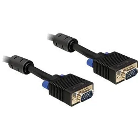 DELOCK VGA-Kabel St/St, 10,0m – Schwarz – Bild 1
