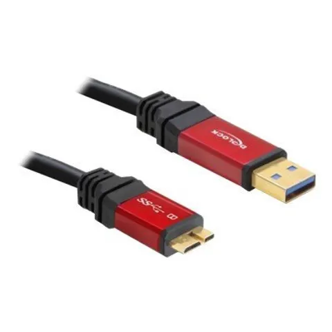 DELOCK USB3.0 Kabel A -> Micro-B St/St 3.00m Premium – Bild 1