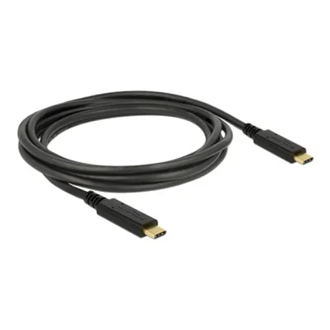 DeLOCK Kabel SuperSpeed USB Type-C 2m – Schwarz – Bild 1