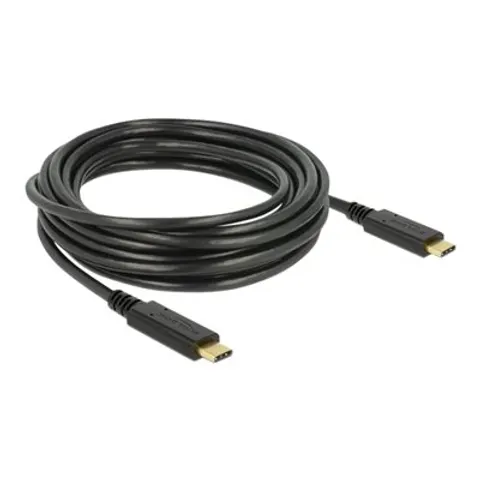 DELOCK Kabel USB 2.0 C > C 4.0m 3A schwarz – Bild 1