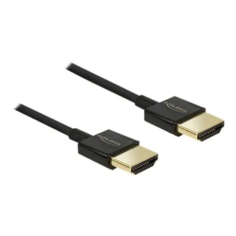 DELOCK Kabel HDMI A Stecker HDMI – Schwarz – Bild 1