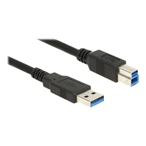 DELOCK USB Kabel USB3.0 A -> B St/St 2.00m schwarz – Bild 1