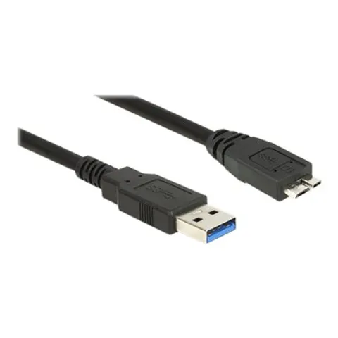DELOCK USB Kabel USB3.0 A -> Micro-B St/St 2.00m schw – Bild 1