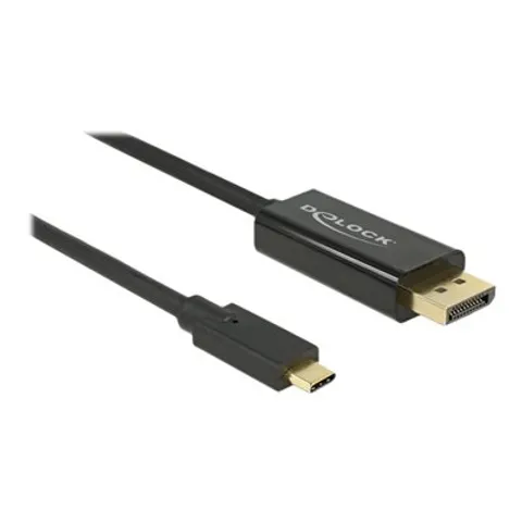 DELOCK Kabel USB Type-C >Displayport 1m – Schwarz – Bild 1