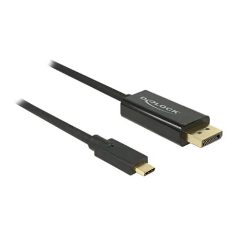 DELOCK Kabel USB Type-C >Displayport 2m – Schwarz – Bild 1