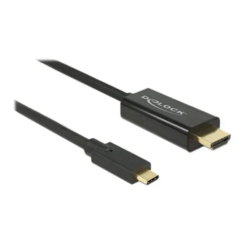 DELOCK Kabel USB Type-C > HDMI 60Hz 2m – Schwarz – Bild 1