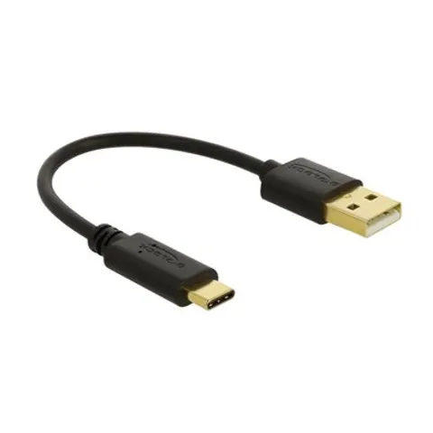 DELOCK USB Ladekabel Typ-A zu USB Type-C 15 cm – Bild 1