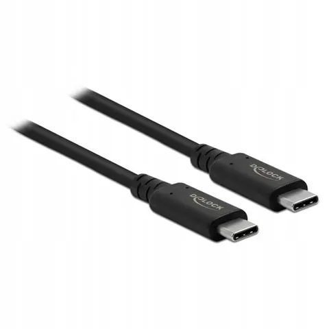 DELOCK USB4 20 Gbps Kabel 2m – Schwarz – Bild 1