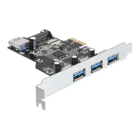 DELOCK PCI Expr Card 3x USB3.0 ext + 1x USB3.0 int +LowProfi – 893010 – Bild 1
