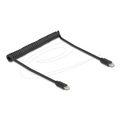 DELOCK USB 2.0 Type-C Spiralkabel Stecker-Stecker 0,45-0,75m – Bild 1