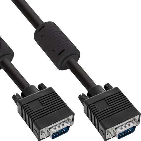 Kabel InLine S VGA 15HD M-M 2 meter zwart – afbeelding 1