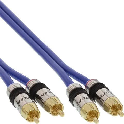 InLine Premium Tulp stereo 2RCA kabel - Verguld - 15 meter – afbeelding 1