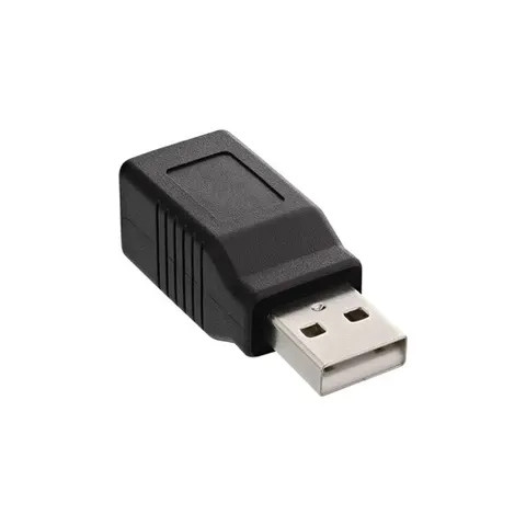 USB-A (m) - USB-B (v) adapter - USB2.0 / zwart – afbeelding 1