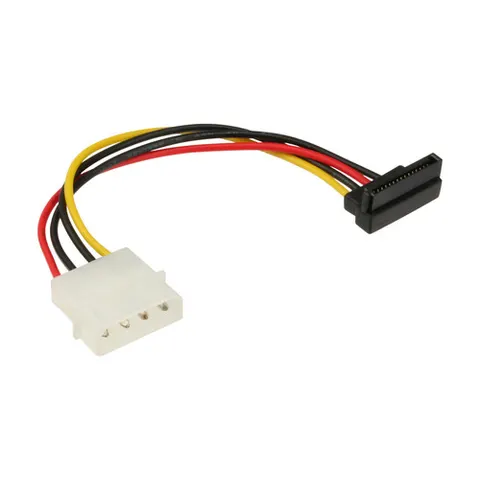 Molex (m) - SATA (v) haaks adapter - 0,15 meter – afbeelding 1