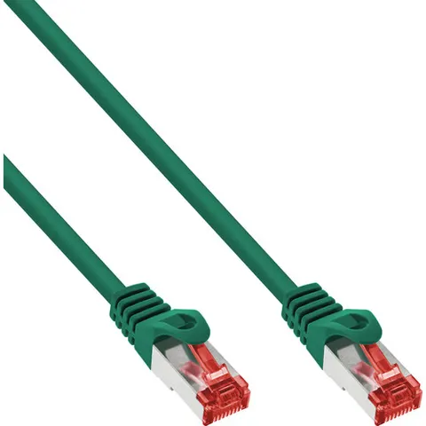 InLine® Patchkabel, S/FTP (PiMf), Cat.6, 250 MHz, PVC, koper, groen, 2m – afbeelding 1