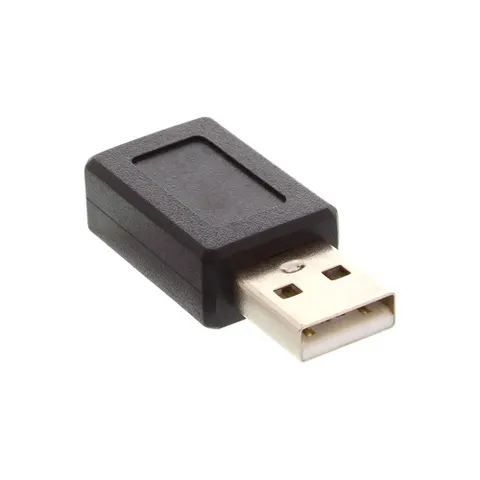 USB Mini B (v) - USB-A (m) adapter - USB2.0 / zwart – afbeelding 1