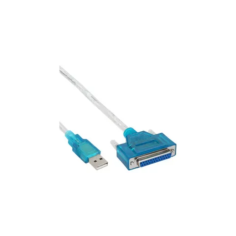 InLine® USB naar 25-pin parallelle adapterkabel, 1,8m – afbeelding 1