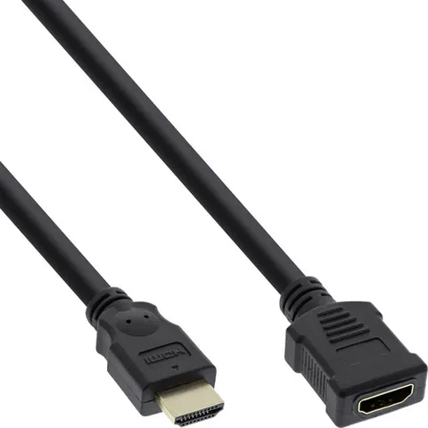 InLine® HDMI-verlengkabel, HDMI High Speed, stekker/bus, 3m – afbeelding 1