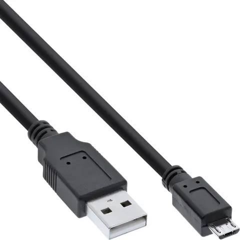 InLine 31720 USB-kabel 2 m USB A Micro-USB B Zwart – afbeelding 1