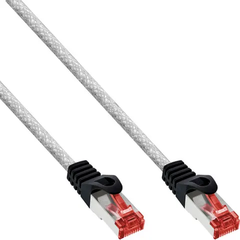 InLine® Patchkabel, S/FTP (PiMf), Cat.6, 250MHz, PVC, koper, transparant, 15m – afbeelding 1