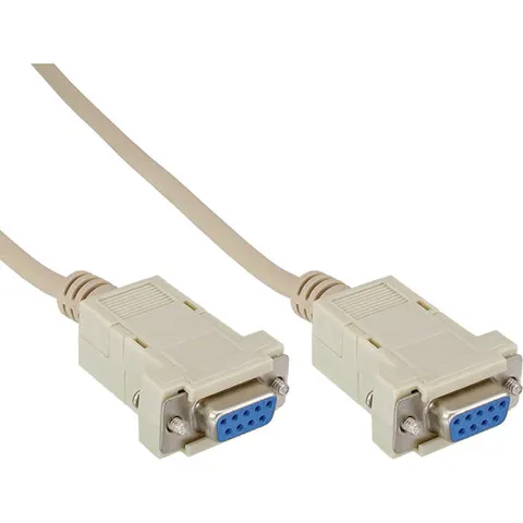 Seriële RS232 null modemkabel 9-pins SUB-D (v) - 9-pins SUB-D (v) - 2 meter – 100743 – afbeelding 1