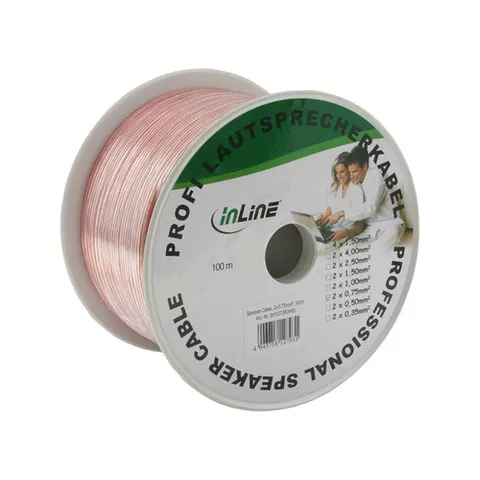 Luidspreker kabel (CCA) - 2x 0,75mm² / transparant - 50 meter – afbeelding 1