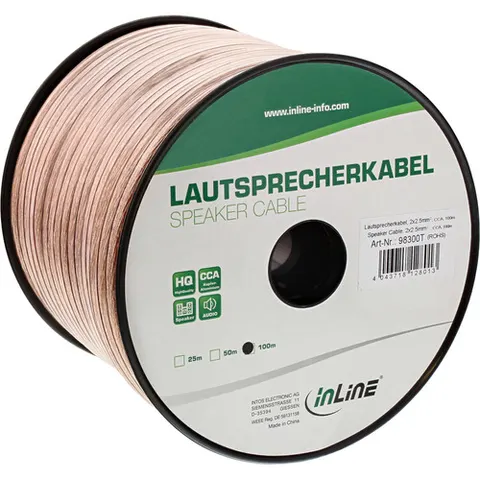 Luidsprekerkabel CCA 2 x 2,5mm2 - Transparant - 10 meter – afbeelding 1