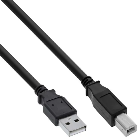 InLine USB naar USB-B kabel - USB2.0 - 0,50 meter – afbeelding 1