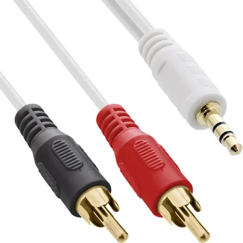 3,5mm Jack - Tulp stereo audio kabel - wit - 1,5 meter – afbeelding 1