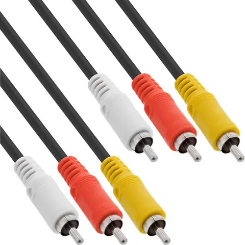 InLine® Tulpkabel, Audio/Video 3x Tulp jack/jack, 2m – afbeelding 1