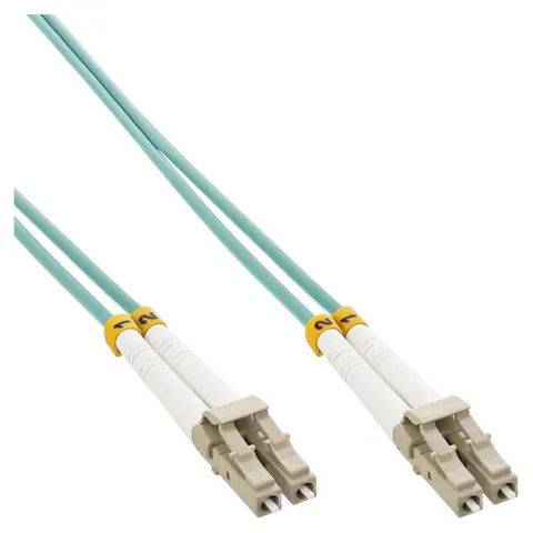 LC Duplex Optical Fiber Patch kabel - Multi Mode OM3 - turquoise – afbeelding 1