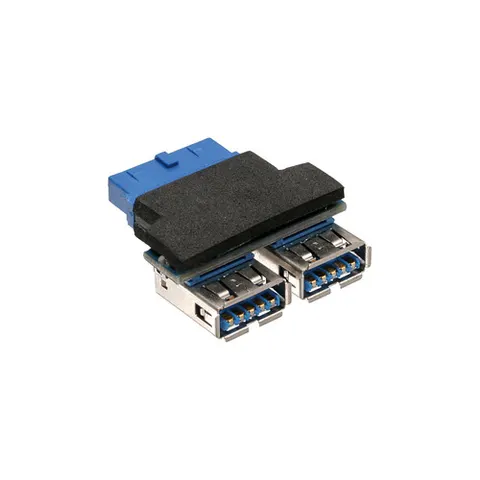 InLine® USB 3.0-adapter, 2x A-aansluiting naar pin-aansluiting – afbeelding 1