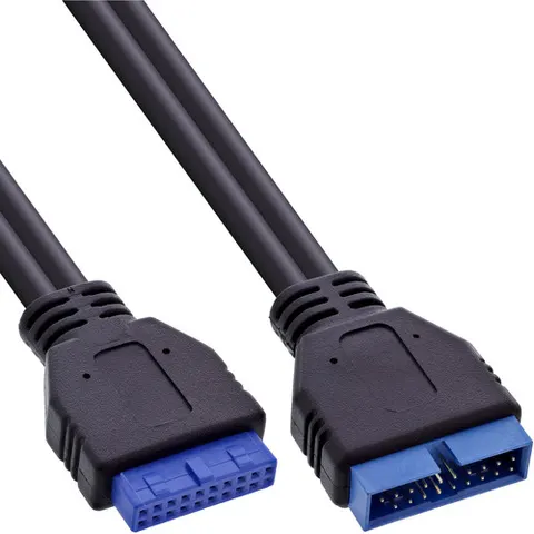 InLine® USB 3.0 interne verlengkabel M/F , 0.35m – afbeelding 1