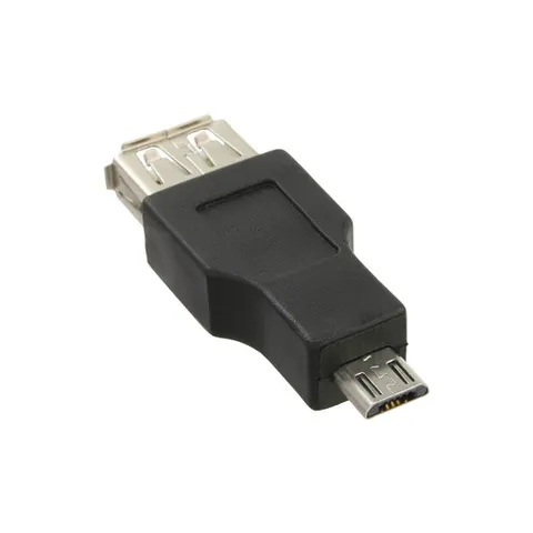 USB Micro B (m) - USB-A (v) adapter - USB2.0 / zwart – afbeelding 1