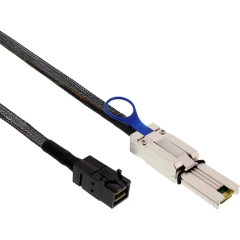 InLine® Mini SAS HD kabel, SFF-8643 naar SFF-8088, 1m – afbeelding 1