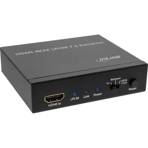 InLine 4K2K HDMI naar 7.1 kanaals audio extractor – afbeelding 1