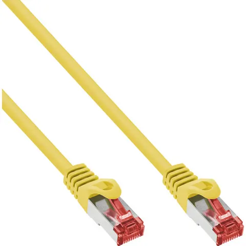 InLine® Patchkabel, S/FTP (PiMf), Cat.6, 250 MHz, PVC, koper, geel, 3m – afbeelding 1