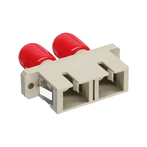 InLine® LWL koppeling, duplex ST/SC, multimode, beige, keramische huls – afbeelding 1