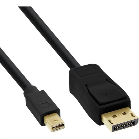 InLine® Mini DisplayPort zu DisplayPort Kabel, schwarz, 0,5m – Bild 1