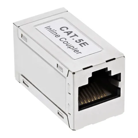 InLine® Metalen patchkabel koppeling Cat.5e, 2x RJ45 female, afgeschermd – afbeelding 1