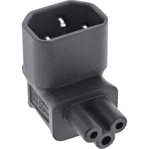 C5 - C14 voeding adapter haaks / zwart – afbeelding 1