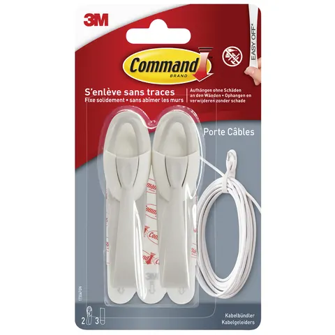 3M Command-kabelhouder Wit, Grijs – afbeelding 1