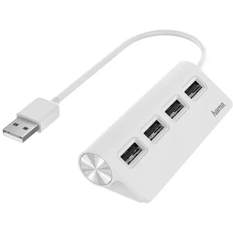 hama 4-fach USB-Hub weiß – Bild 1