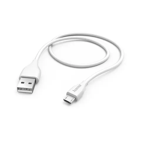 Ladekabel, USB-A - Micro-USB, 1,5 m, Weiß (00201587) – Bild 1